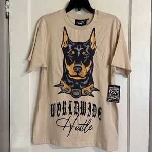 Super Massive Graphic Dog Print T-Shirt